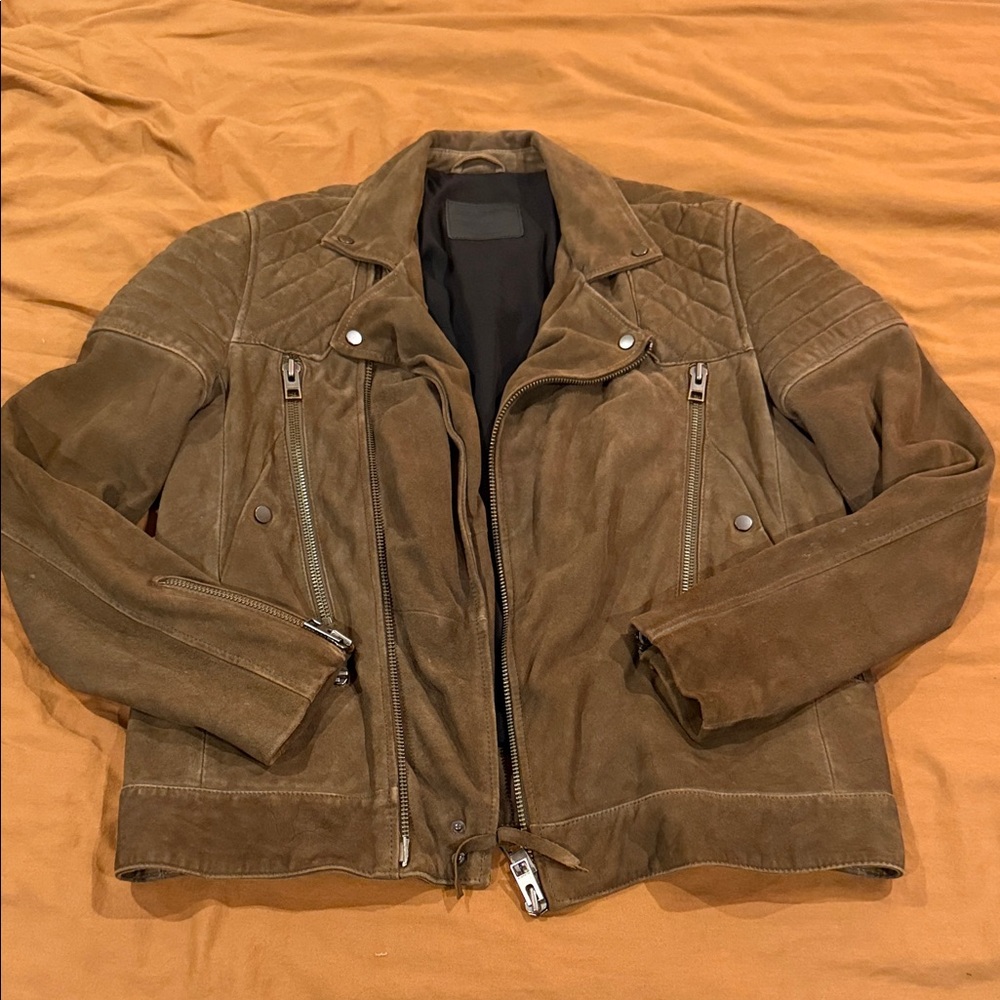 ***SOLD***All Saints Tan Suede Jacket